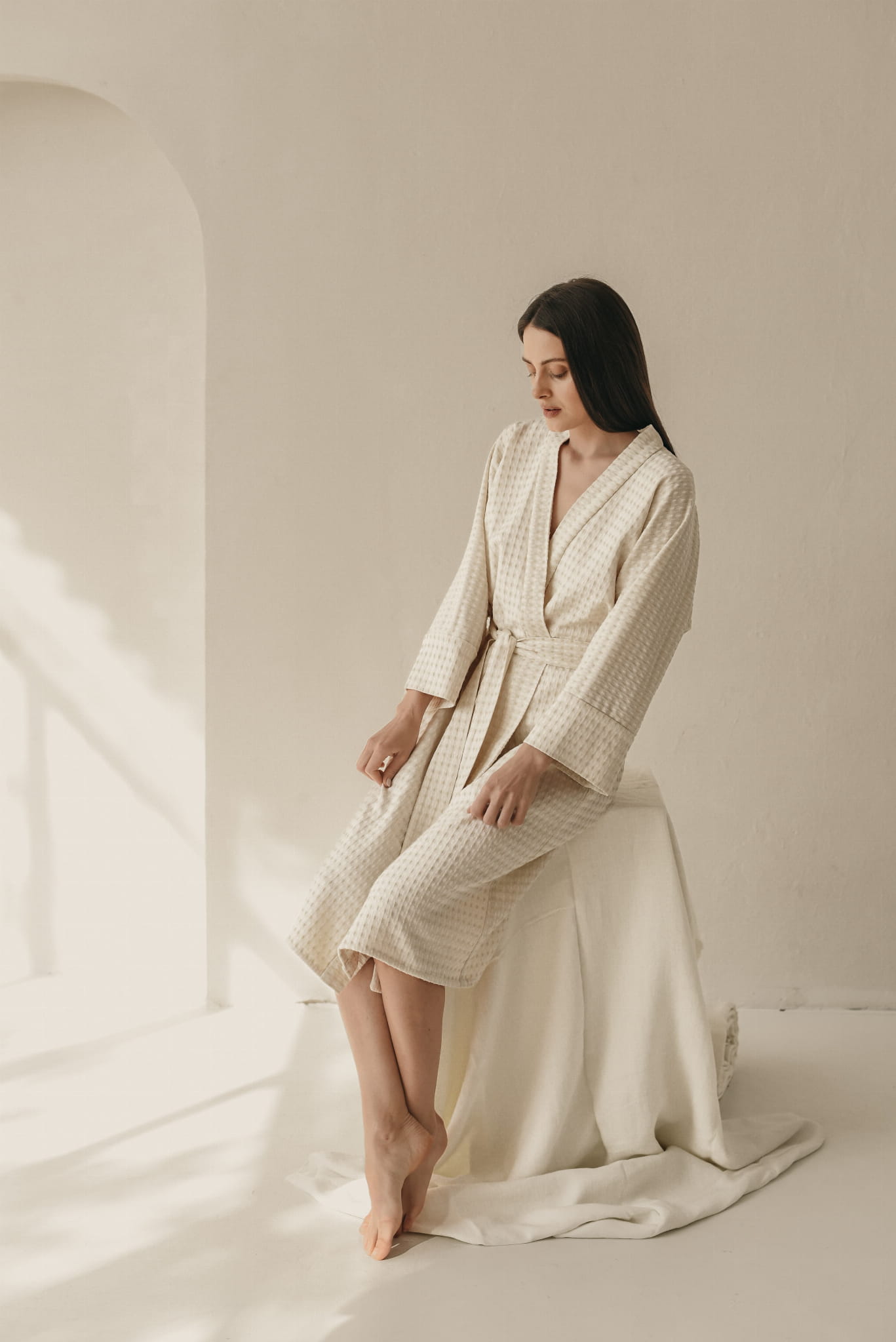 szlafrok z alg morskich i wiskozy z bambusa