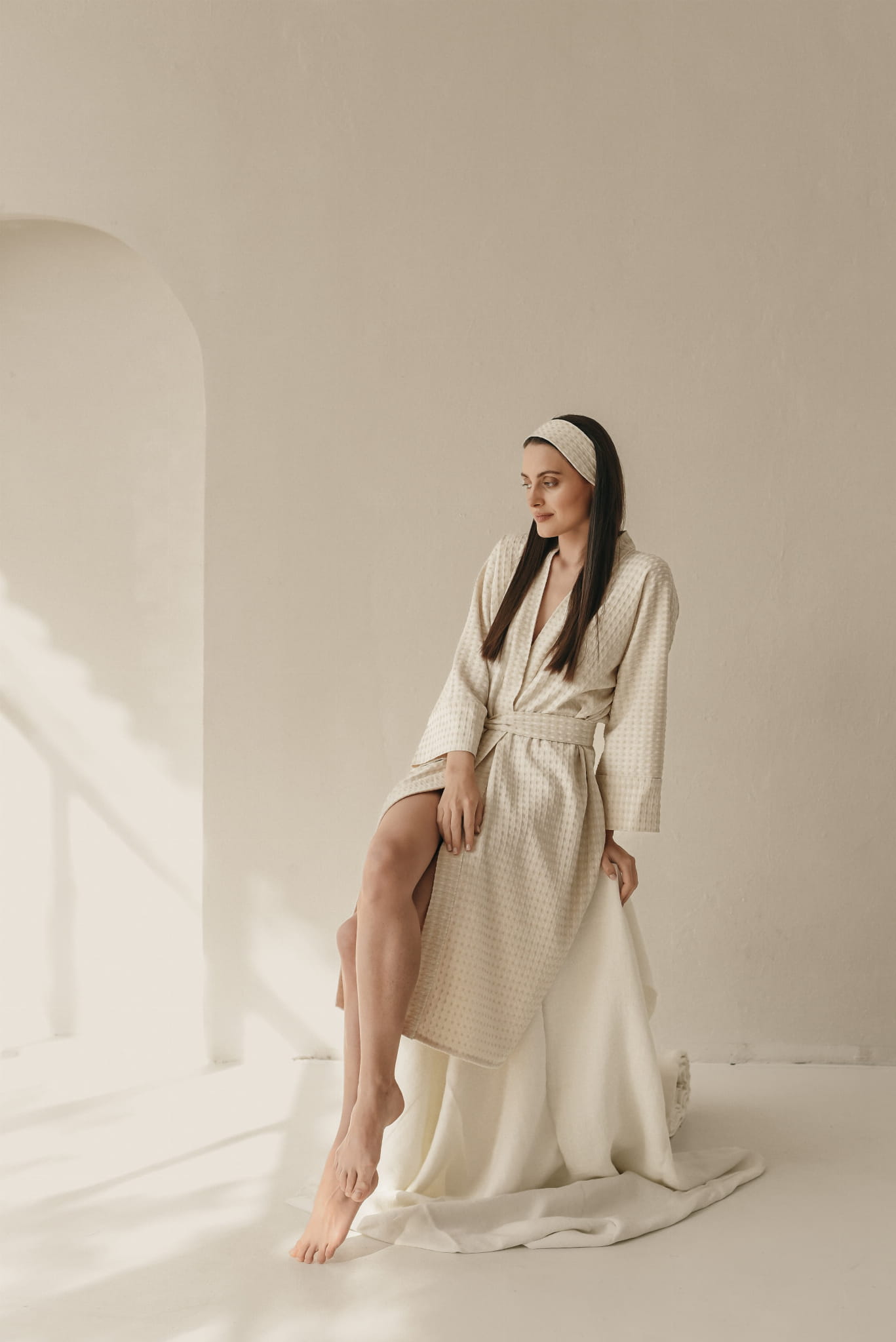 szlafrok z alg morskich i wiskozy z bambusa